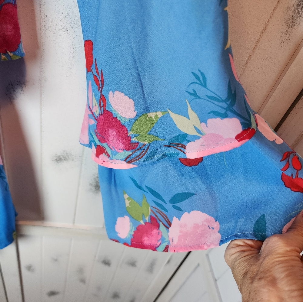 ☀️ Summer Clearance Sale! Pink Lily Floral Romper - Picture 6 of 9